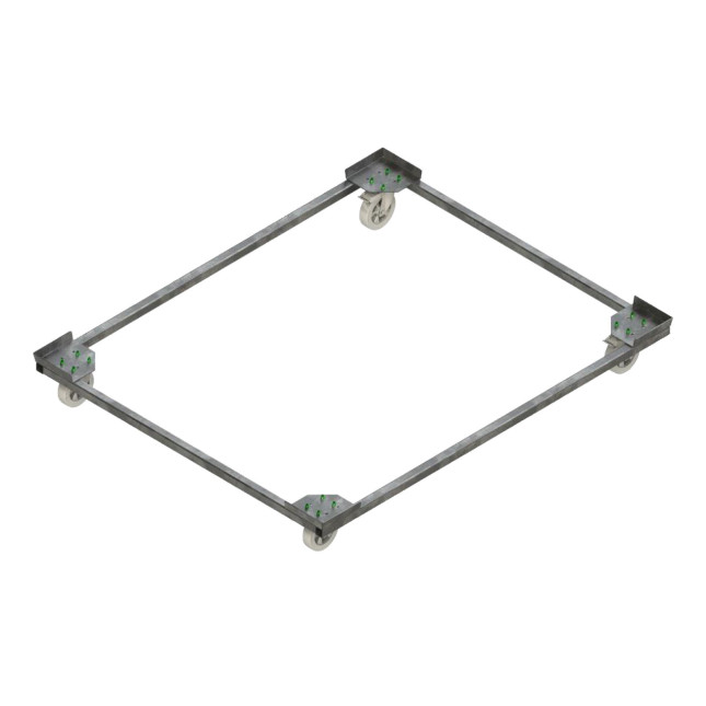CHARIOT DE DEPLACEMENT NILOR BIO SUR 4 ROUES - ACIER GALVA A CHAUD GRIS CHARIOT DE DEPLACEMENT NILOR BIO SUR 4 ROUES - ACIER GALVA A CHAUD GRIS