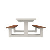 TABLE DE JEUX 6 PLACES EN BÉTON / HPL / MÉTAL + 3 JEUX INTÉGRÉS