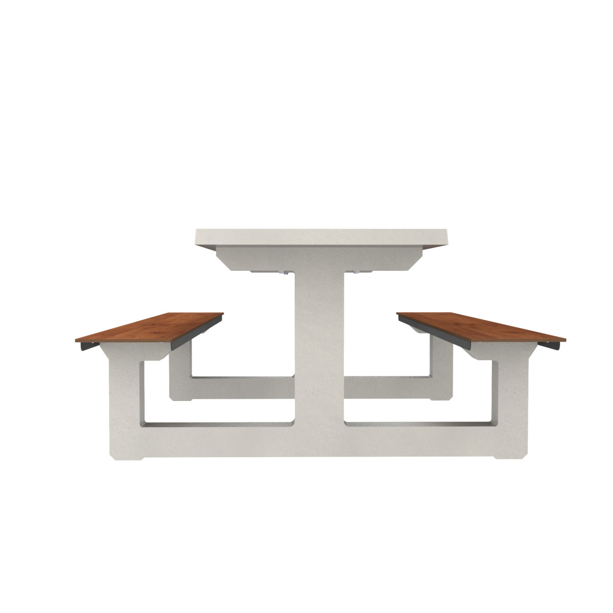 TABLE DE JEUX 6 PLACES EN BÉTON / HPL / MÉTAL + 3 JEUX INTÉGRÉS