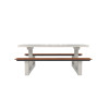 TABLE DE JEUX 6 PLACES EN BÉTON / HPL / MÉTAL + 3 JEUX INTÉGRÉS