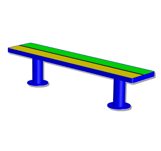 BAE 400 Banquette pour enfants métal et compact bicolore