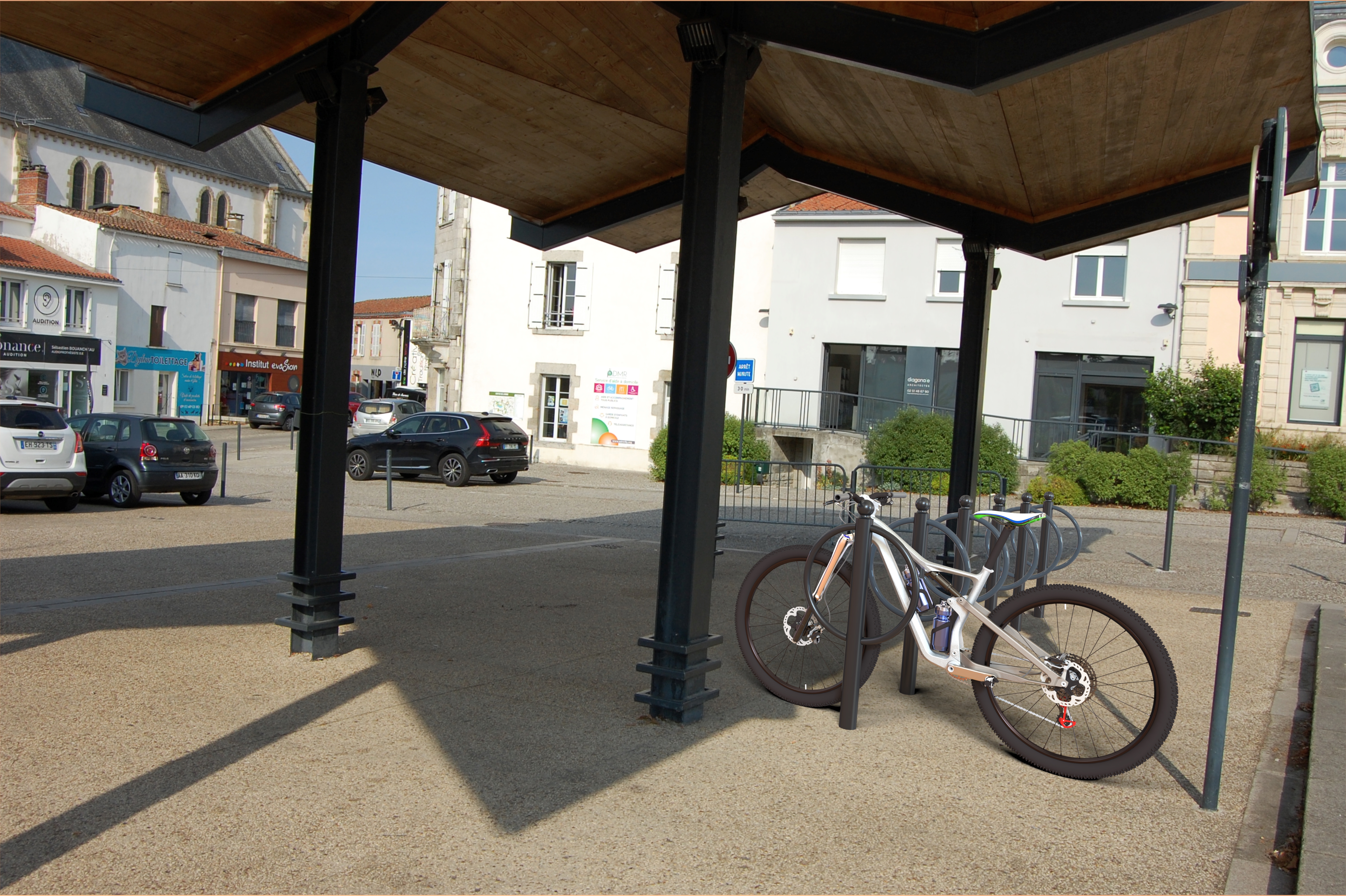 PARKEO AVEC VELO SOUS PREAU AVEC ECLAIRAGE