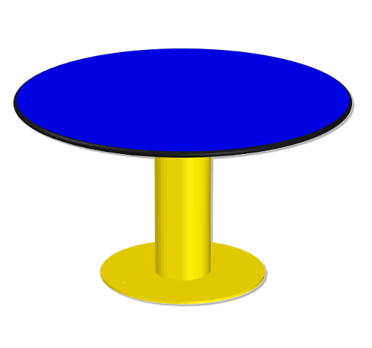 TAE 410 Table pour enfants ronde métal et compact