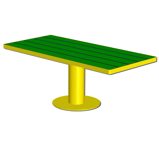 TAE 400 Table pour enfants métal et compact avec cerclage métal sur le pourtour du plateau