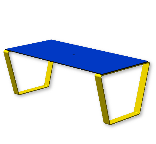 TAE 500 Table pour enfants métal et compact avec trou pour parasol